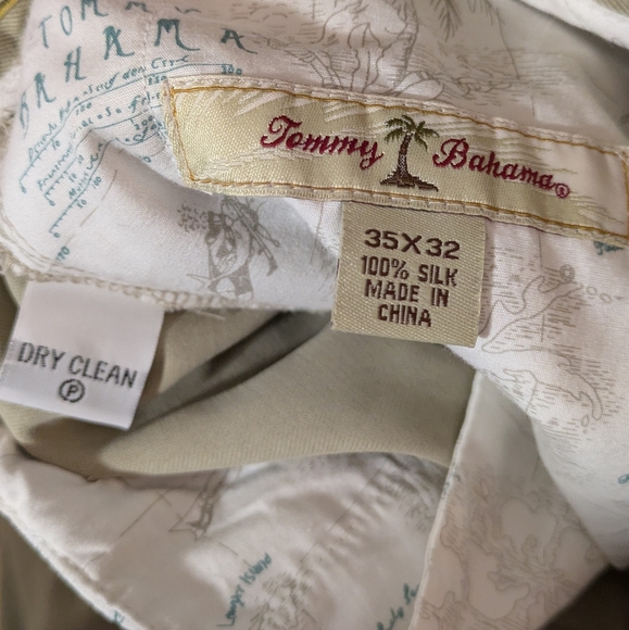 Men's Tommy Bahama Silk Khaki Pants - Picture 4 of 4